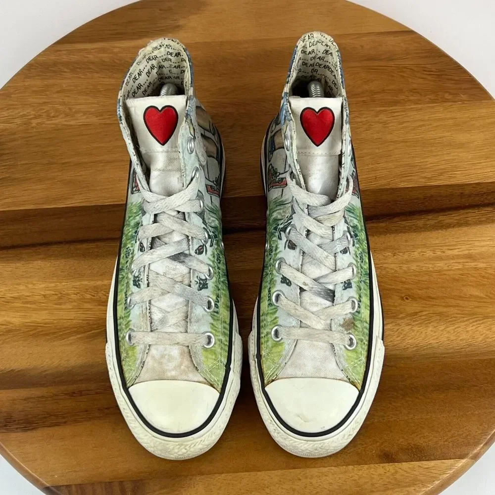 Womens Converse Love Note High‎ Top Canvas CTAS Shoes Sneakers Size 7 M GUC